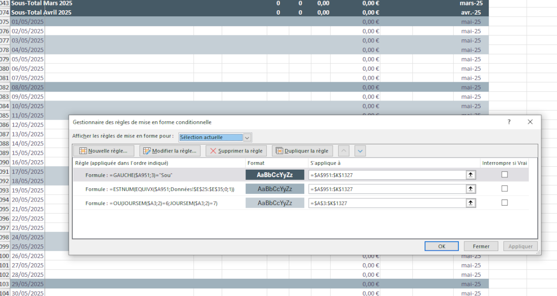 Integraal-MD : formation Excel mise en forme conditionnelle fonctions dates