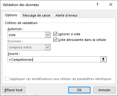 Integraal-MD vous apprend Excel : Validation de données | comment décaler la liste pour que la première ligne apparaisse toujours